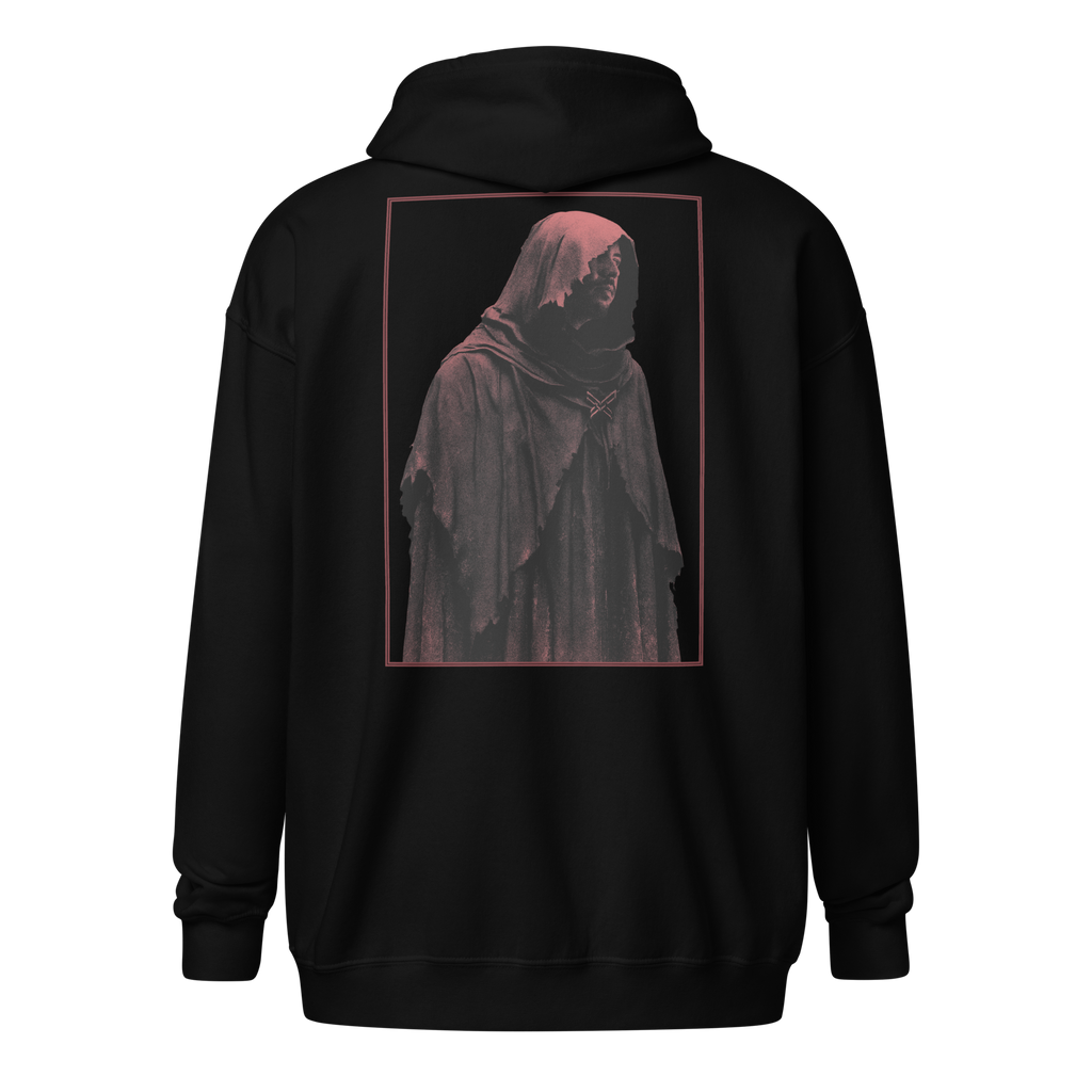 Hei'An 'Kiss Our Ghosts Goodbye' ZIP-UP HOODIE - RED DESIGN