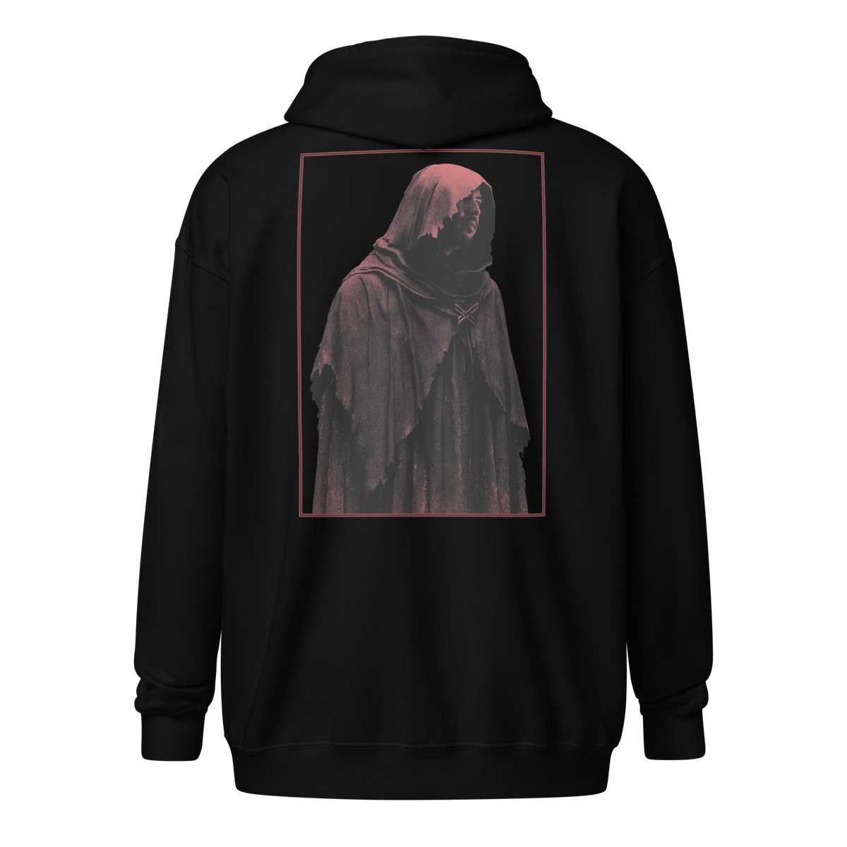 Hei'An 'Kiss Our Ghosts Goodbye' ZIP-UP HOODIE - RED DESIGN